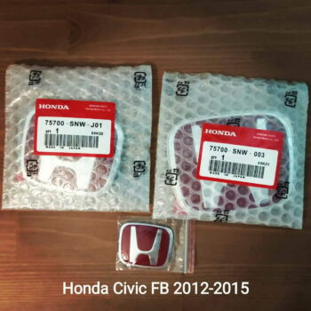 Red H Emblems for Honda Civic FB 2012-2015